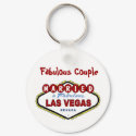 Fabulous Couple, Married In Fabulous Las Vegas Key keychains