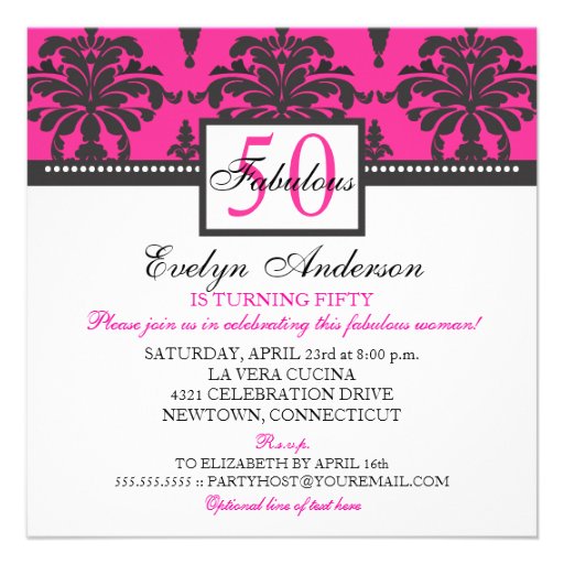 Fabulous & Elegant Woman Birthday Party Invitation
