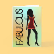 Fabulous Fashion Diva Greeting Card card