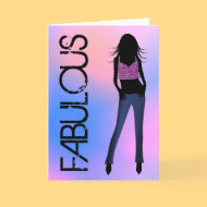 Fabulous Fashion Diva Greeting Card card