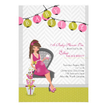 Fabulous Fete Girl Baby Shower Invitations