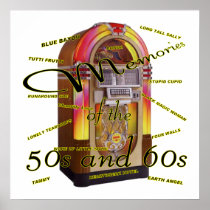 Fabulous fifties juke box print