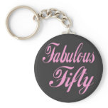 Fabulous Fifty 50th Birthday Keychain