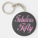 Fabulous Fifty 50th Birthday Keychain