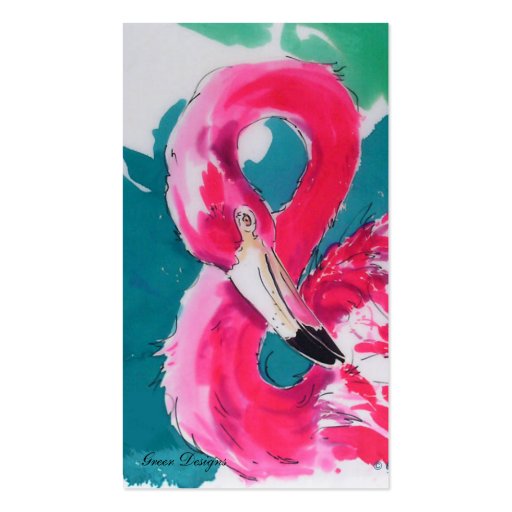 Fabulous Flamingo Business Cards (front side)