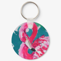 Fabulous Flamingo Keychain by greerdesign Fabulous Flamingo Keychain