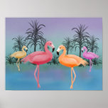 Fabulous Flamingos Print