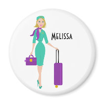 Fabulous Flight Attendant Fridge Magnet