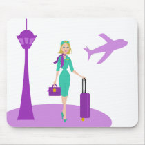 Fabulous Flight Attendant Mouse Pad