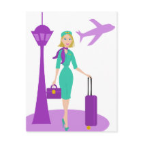 Fabulous Flight Attendant Postcard