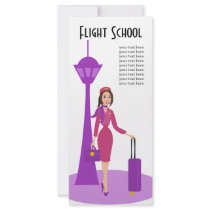 Fabulous Flight Attendant Rack Card Design