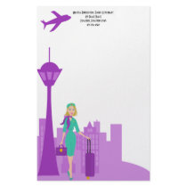 Fabulous Flight Attendant Stationery Design