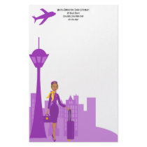 Fabulous Flight Attendant Customized Stationery