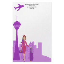 Fabulous Flight Attendant Customized Stationery