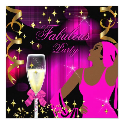 Fabulous Hot Pink Glitter Diva Birthday Card Zazzle