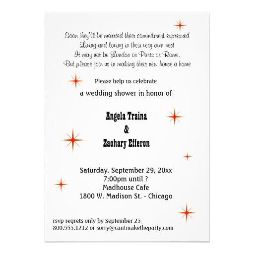 Fabulous Las Vegas Nights Wedding Shower Invite