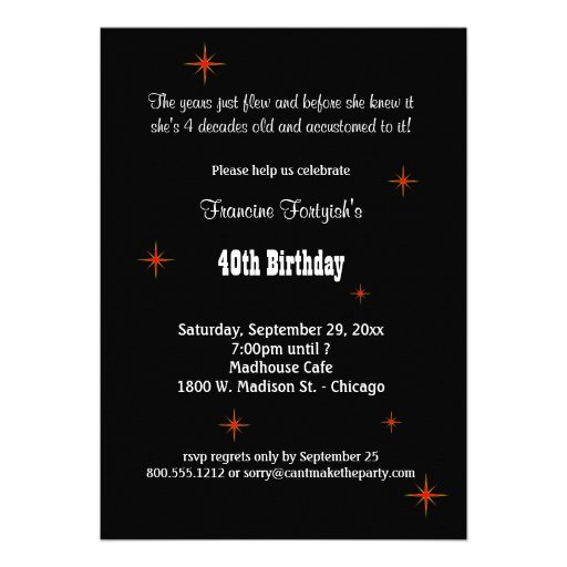 Fabulous Las Vegas Sign Birthday Party Invitation