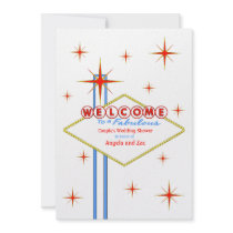 Fabulous Las Vegas Sign Wedding Shower Invitation
