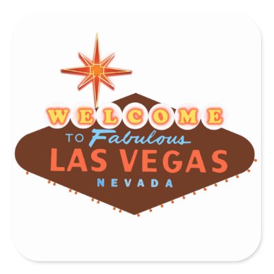 Fabulous Las Vegas Square Stickers