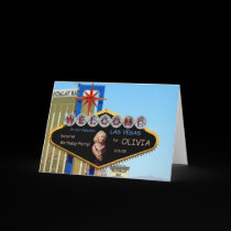 Fabulous Las Vegas Surprise Birthday Party Card