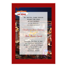 Fabulous Las Vegas Wedding Invitation