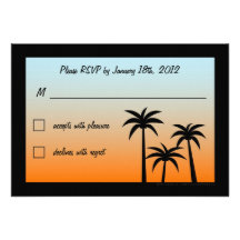 Fabulous Las Vegas Wedding RSVP Invitation
