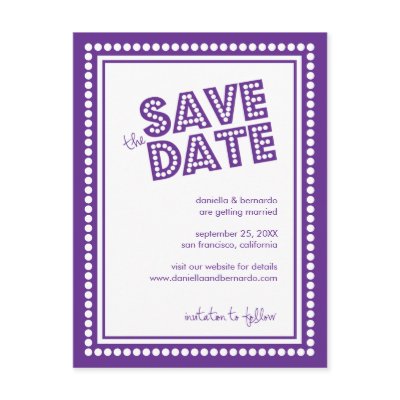 Fabulous Marquee Save The Date Postcard