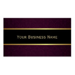 Fabulous Purple Damask Black Stripe Business Card