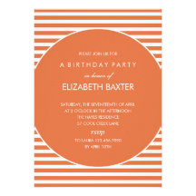 Fabulous Stripes General Party Invitation (Blue)