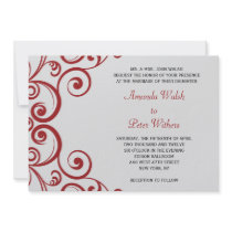 Fabulous Swirls Wedding Invitation
