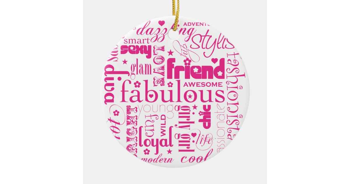 Fabulous Synonym BFF Ornament Zazzle