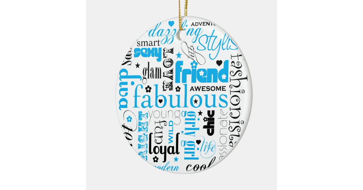 Fabulous Synonym BFF Ornament Zazzle