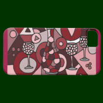 Fabulous Wine Carafe and Glasses Abstract Art casemate cases