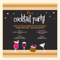 Fabulously Festive Cocktail Party (tangerine) invitations