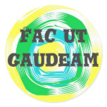 Fac ut gaudeam round stickers