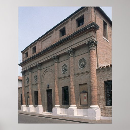 Facade of the Teatro Accademico (photo) Print