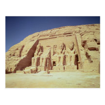 Facade of the Temple of Ramesses II Post Card