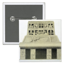 Facade of the Temple of the Sun, Palenque, plate 2 Pin