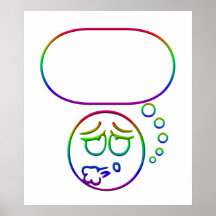 Face #10 (with speech bubble) print