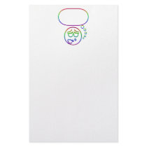 Face #10 (with speech bubble) stationery design