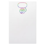 Face #10 (with speech bubble) stationery design