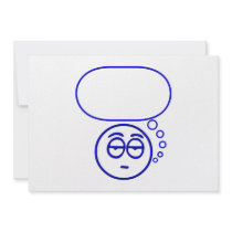 Face #1 (with speech bubble) custom invitation