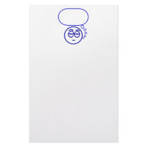 Face #1 (with speech bubble) stationery paper