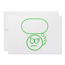 Face #2 (with speech bubble) personalized invitations