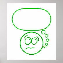 Face #2 (with speech bubble) poster