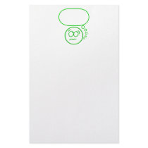Face #2 (with speech bubble) personalized stationery