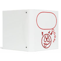 Face #3 (with speech bubble) 3 ring binder