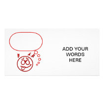 Face #3 (with speech bubble) photo card template