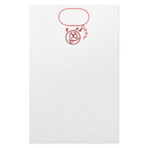 Face #3 (with speech bubble) personalized stationery