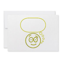 Face #4 (with speech bubble) custom invitations